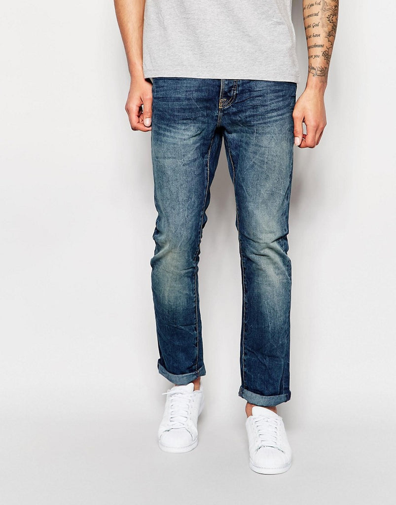 New Look Authentic Mid Marble Slim