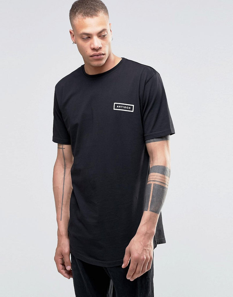 Antioch Curved Hem T-Shirt with Rectangle Logo