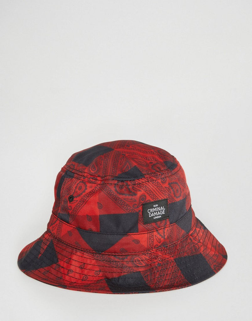 Criminal Damage Bucket Hat Lumberjack Print