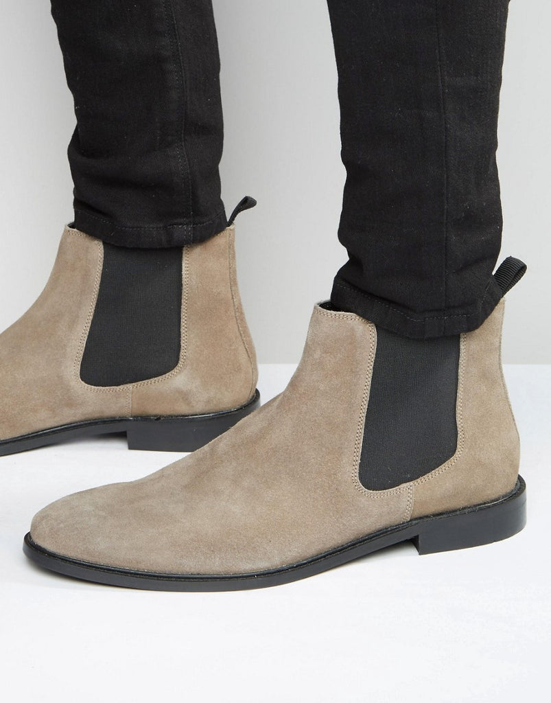 Dune Chelsea Boot Gray Suede