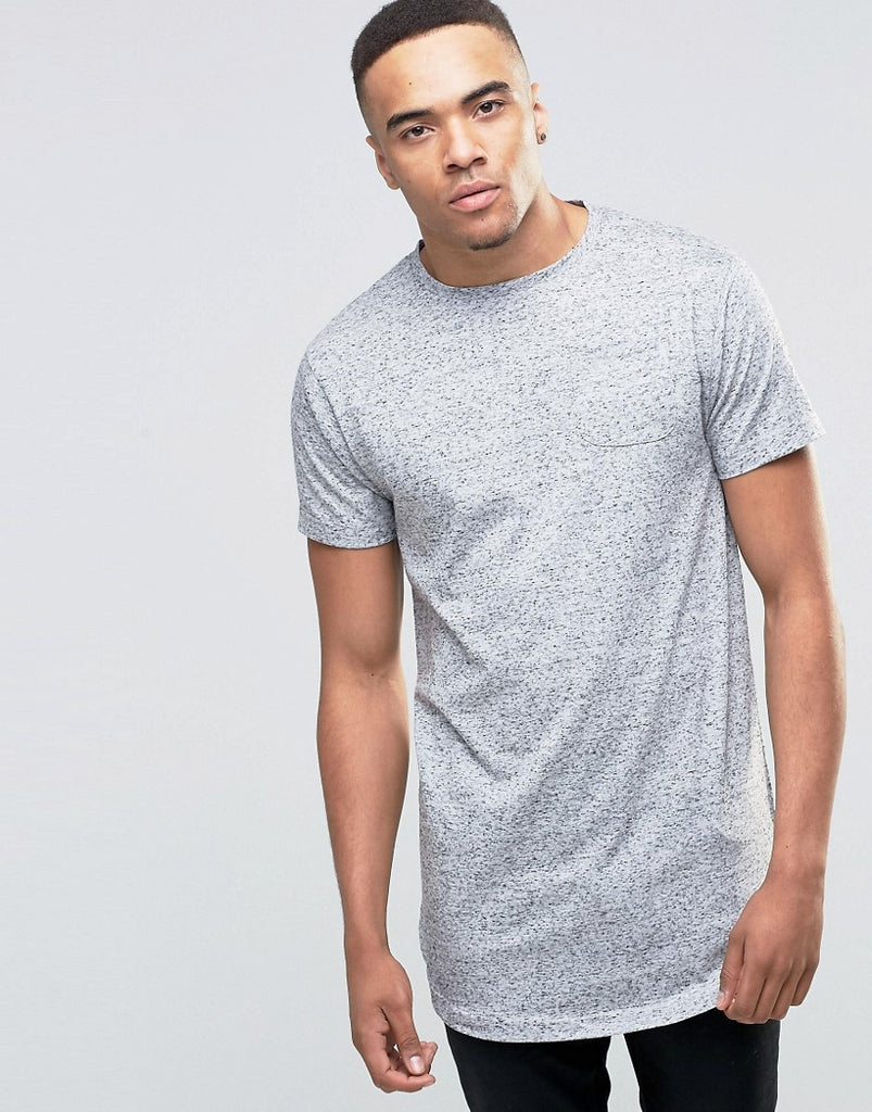 D-Struct Long Line Marl T-Shirt