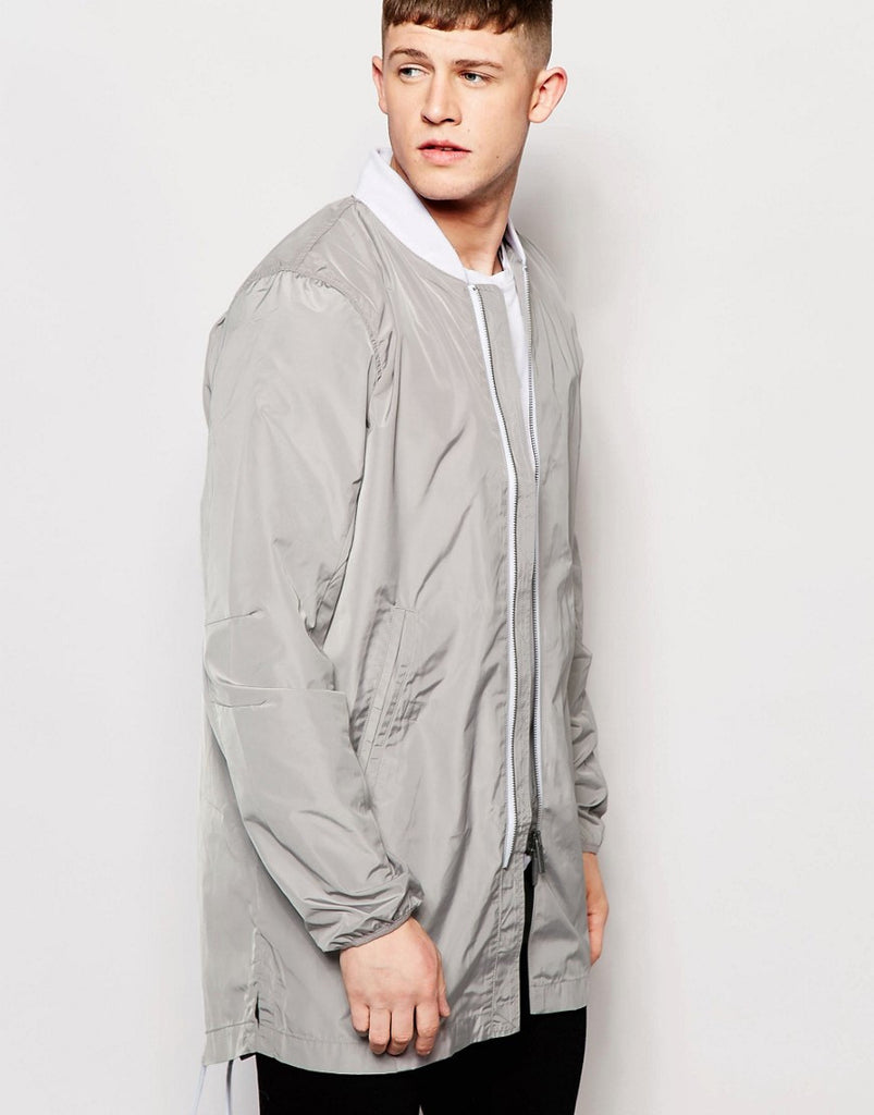 Native Youth Tech Long Line Bomber Jacket