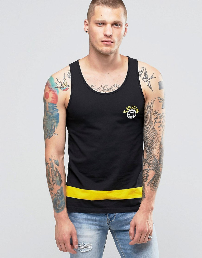 Playground Bottom Stripe Logo Tank