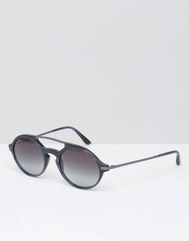 Giorgio Armarni Round Sunglasses Matte Blue