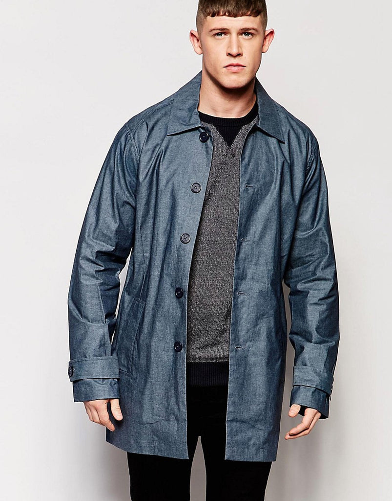 Native Youth Coated Chambray Trench