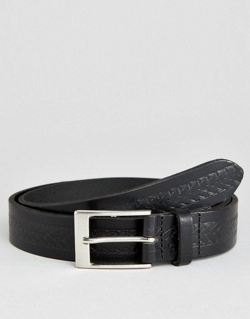 ASOS Leather Belt With Emboss