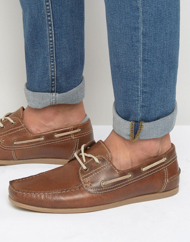 Red Tape Boat Shoes In Leather