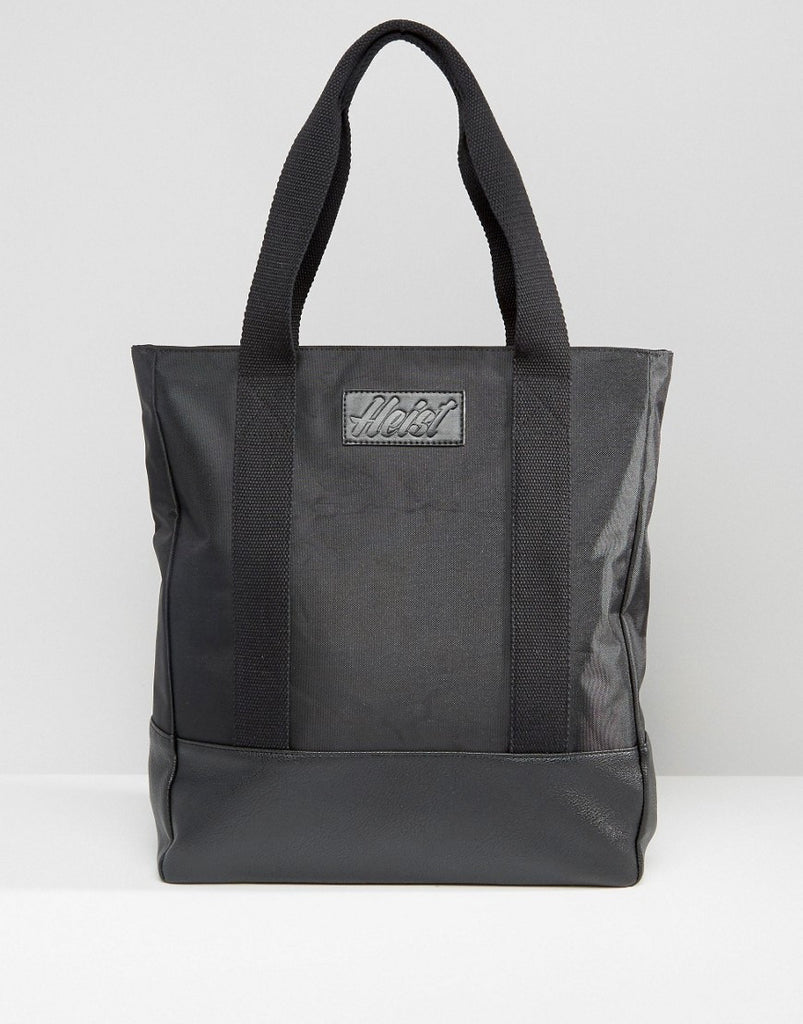 Heist Tote Nylon Bag with Leather Look Trims