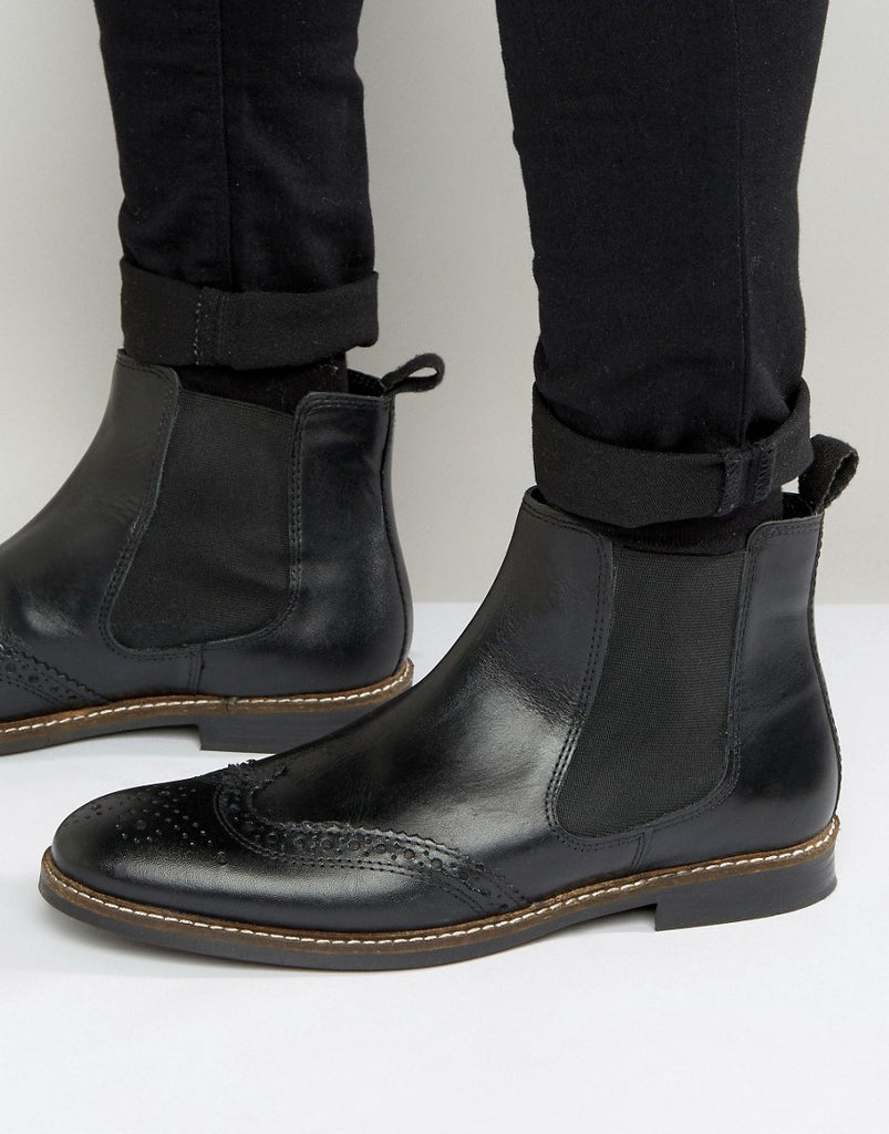 Red Tape Brogue Chelsea Boots