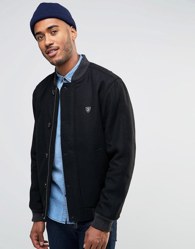 Farah Wool Blend Bomber Jacket