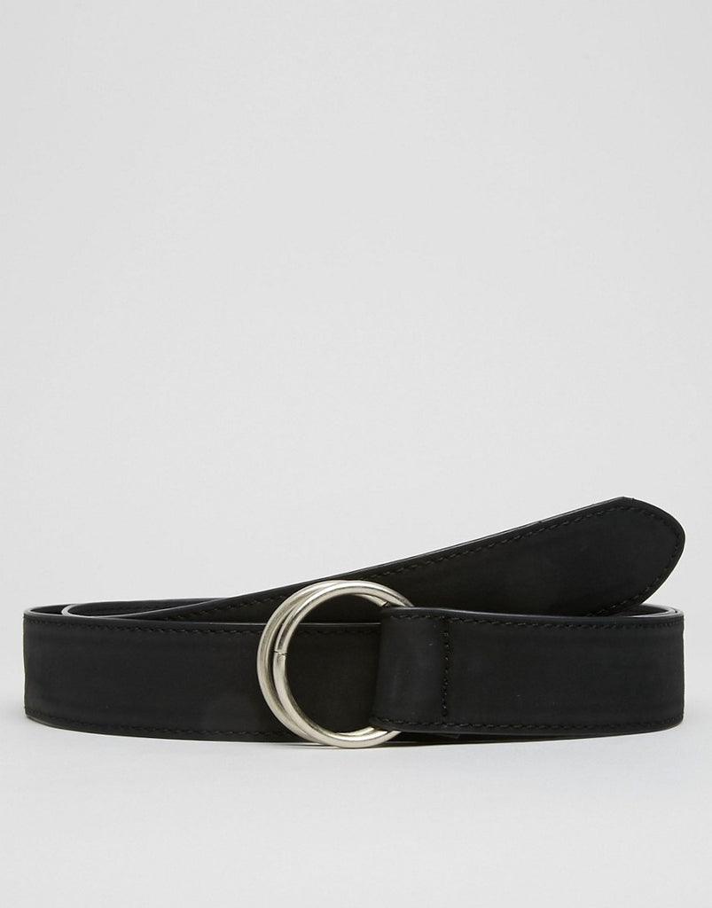 ASOS D Ring Belt In Faux Suede