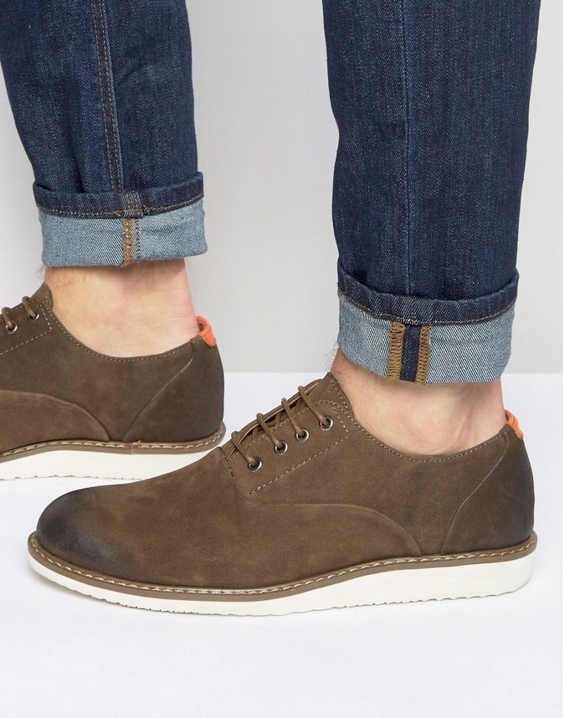 Bellfield Oxford Shoe In Brown Suede