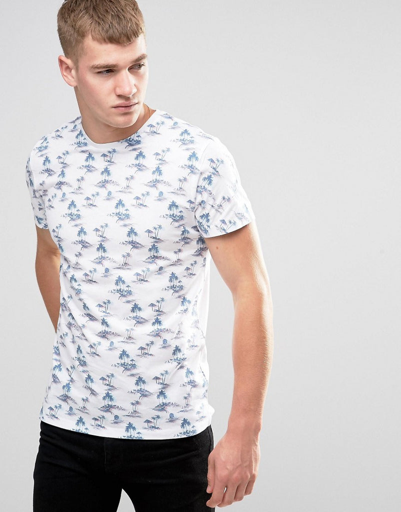 Threadbare Beach Hut Print T-Shirt