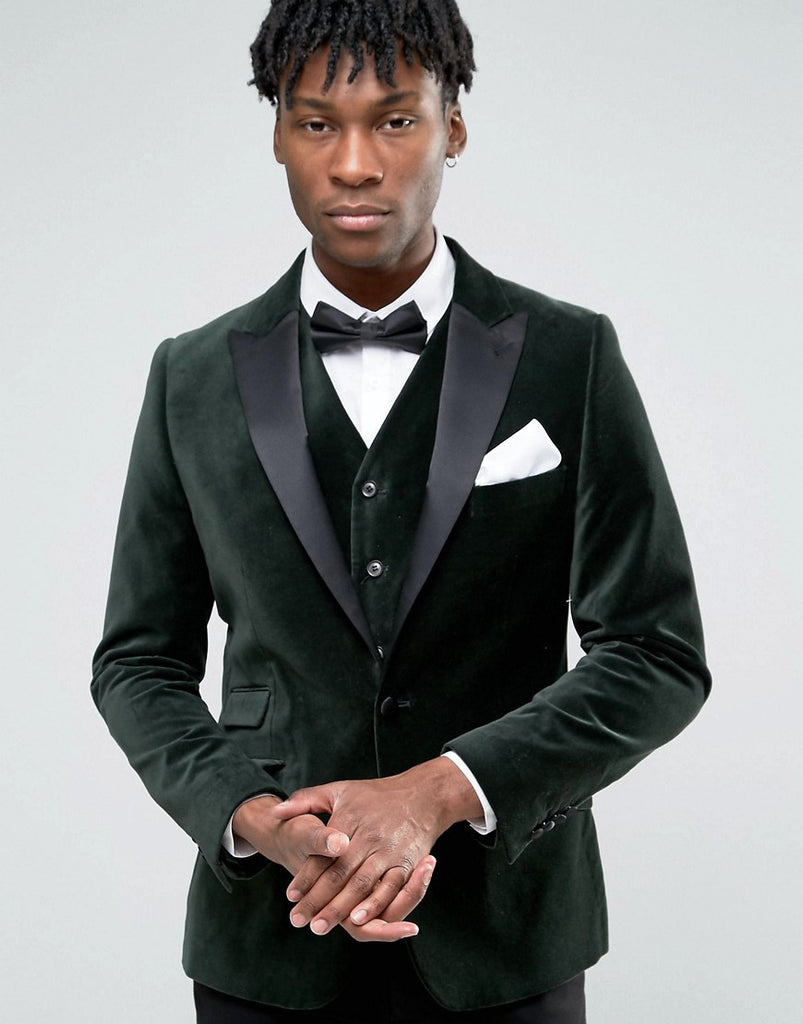 Devils Advocate Velvet Blazer With Shawl Collar