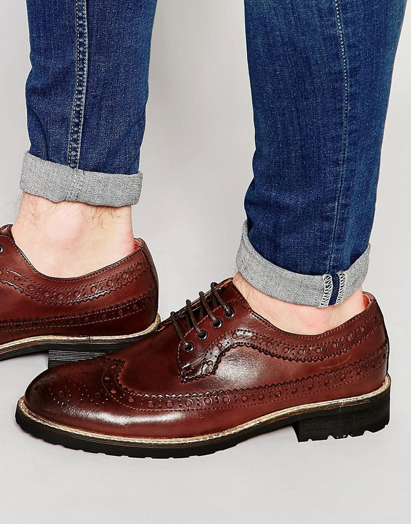 Bellfield Hannover Brogues In Brown Leather