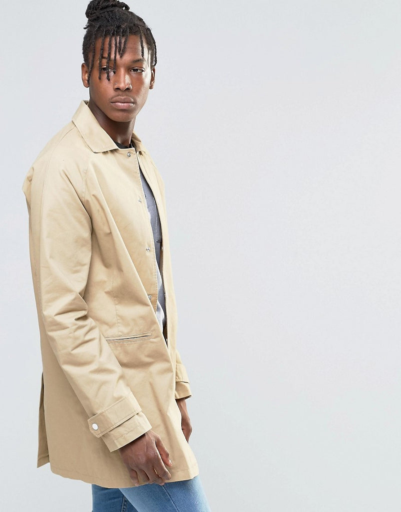 Native Youth Washed Cotton Trench Jacket