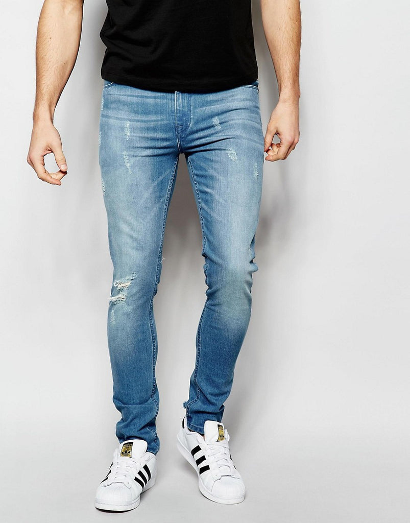 ASOS Super Skinny Jeans With Abrasions