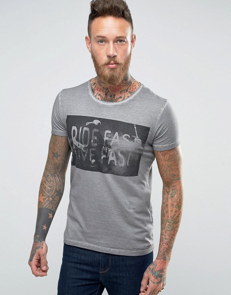 Wrangler Garment Dyed T-Shirt Gray