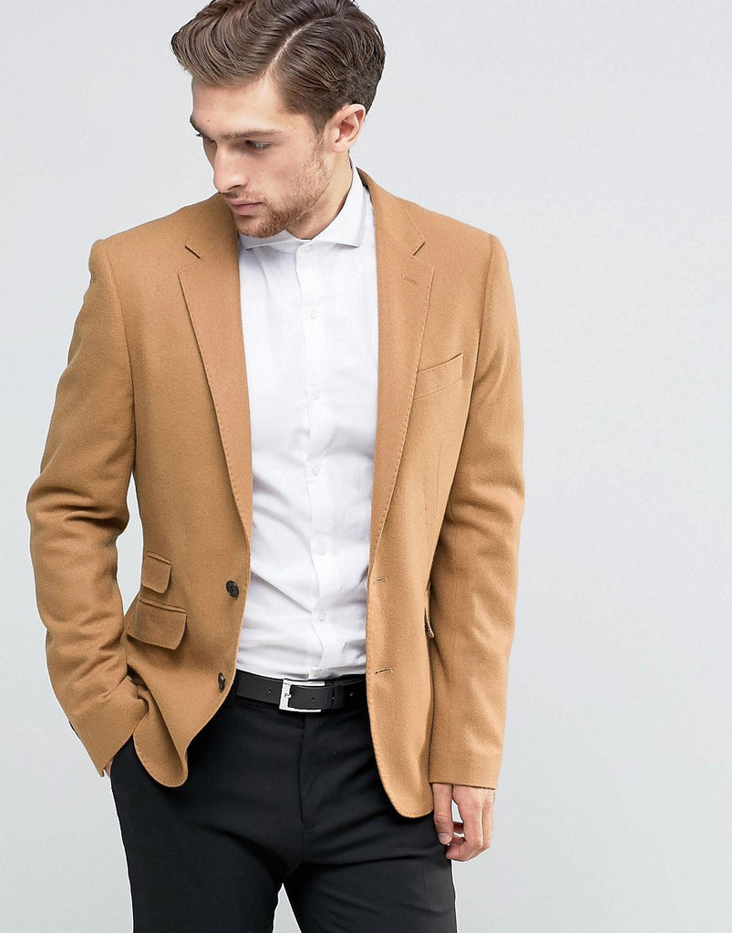 Feraud Heritage Premiun Wool Camel Flannel Blazer