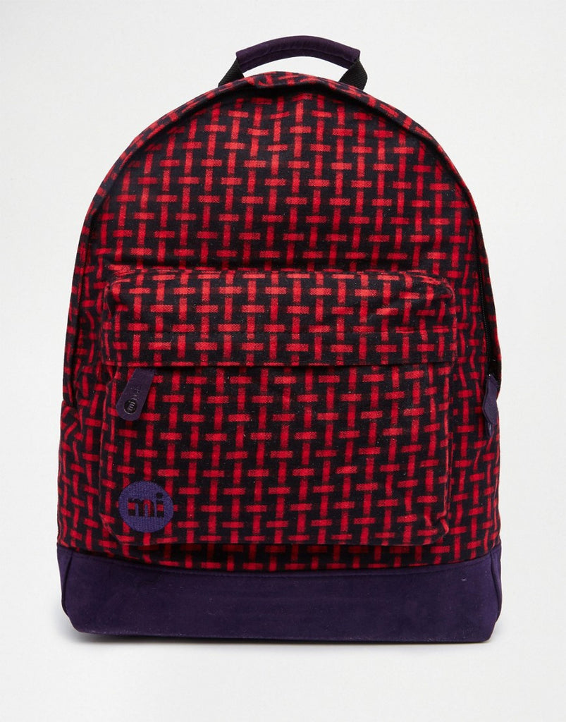 Mi-Pac Basket Weave Navy/Red Backpack