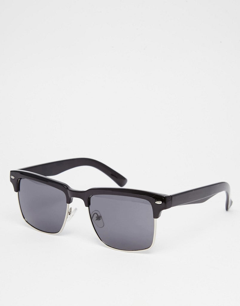 AJ Morgan Directors Retro Sunglasses In Black
