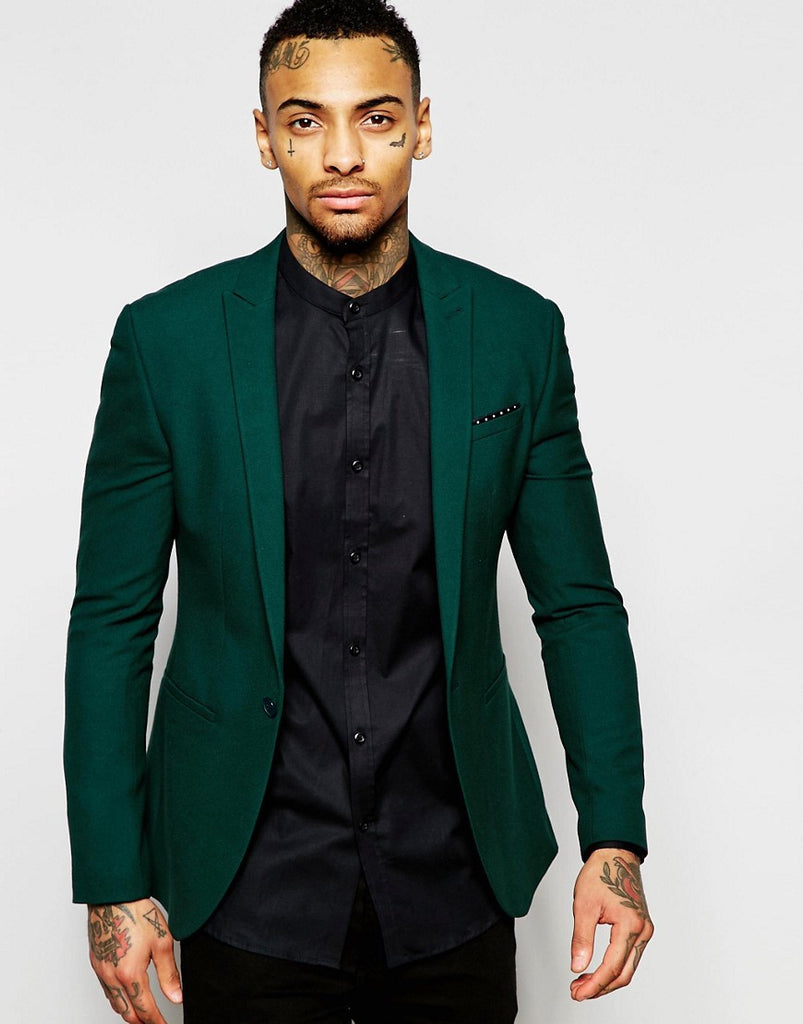 ASOS Super Skinny Suit Jacket In Green