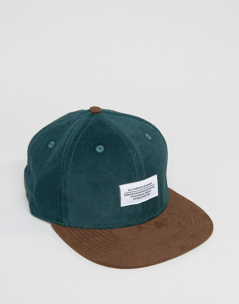 Wesc Cord and Suede Peak Snapback
