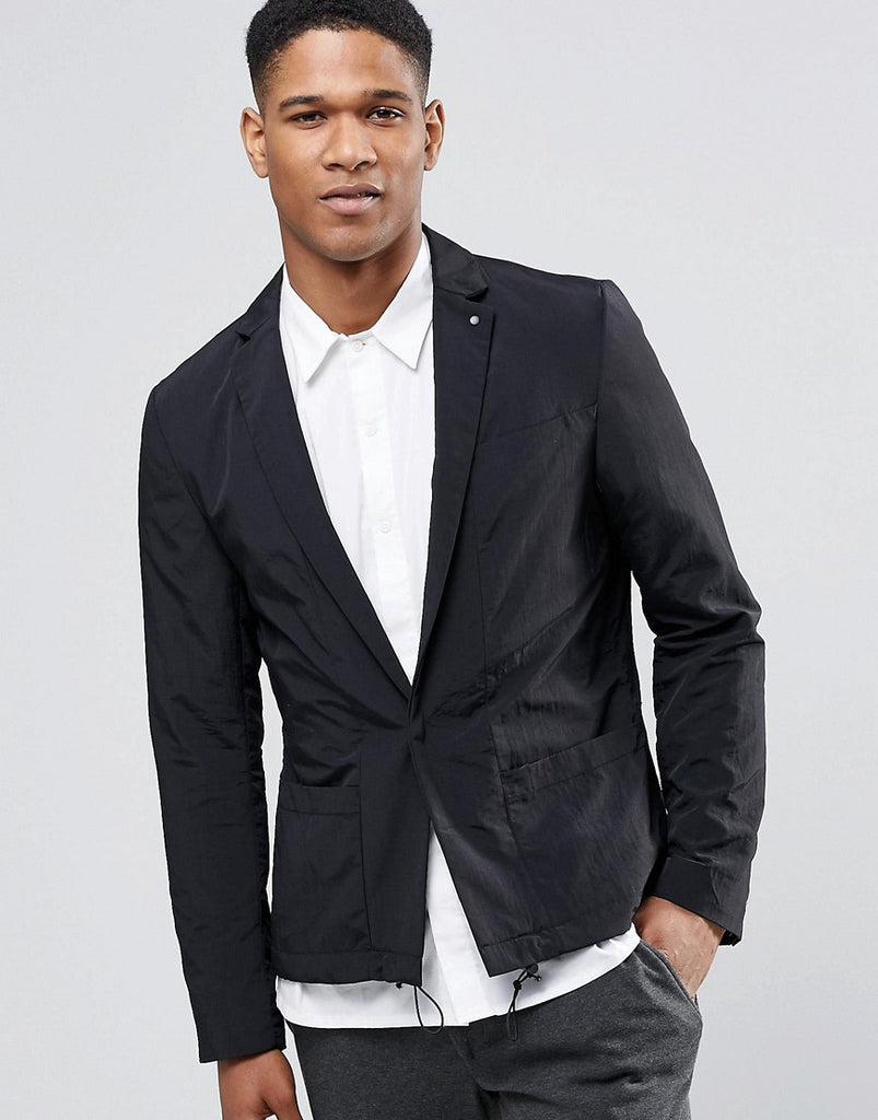 ASOS Slim Blazer With Drawstring Hem