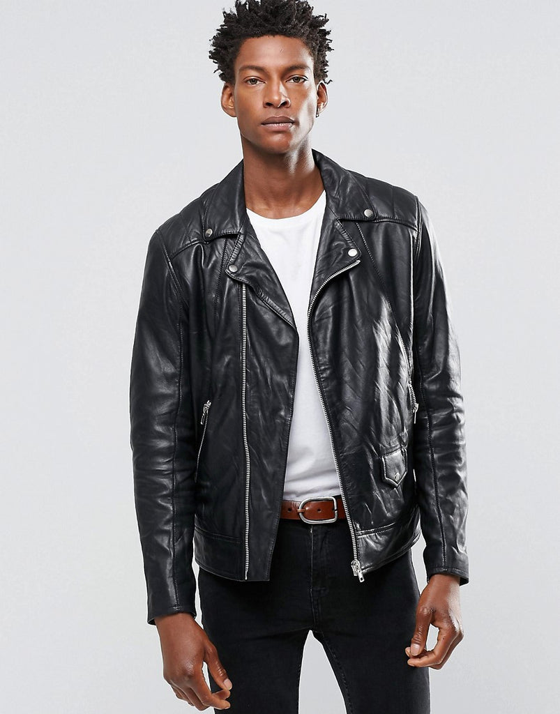 Religion Cutter Leather Biker Jacket