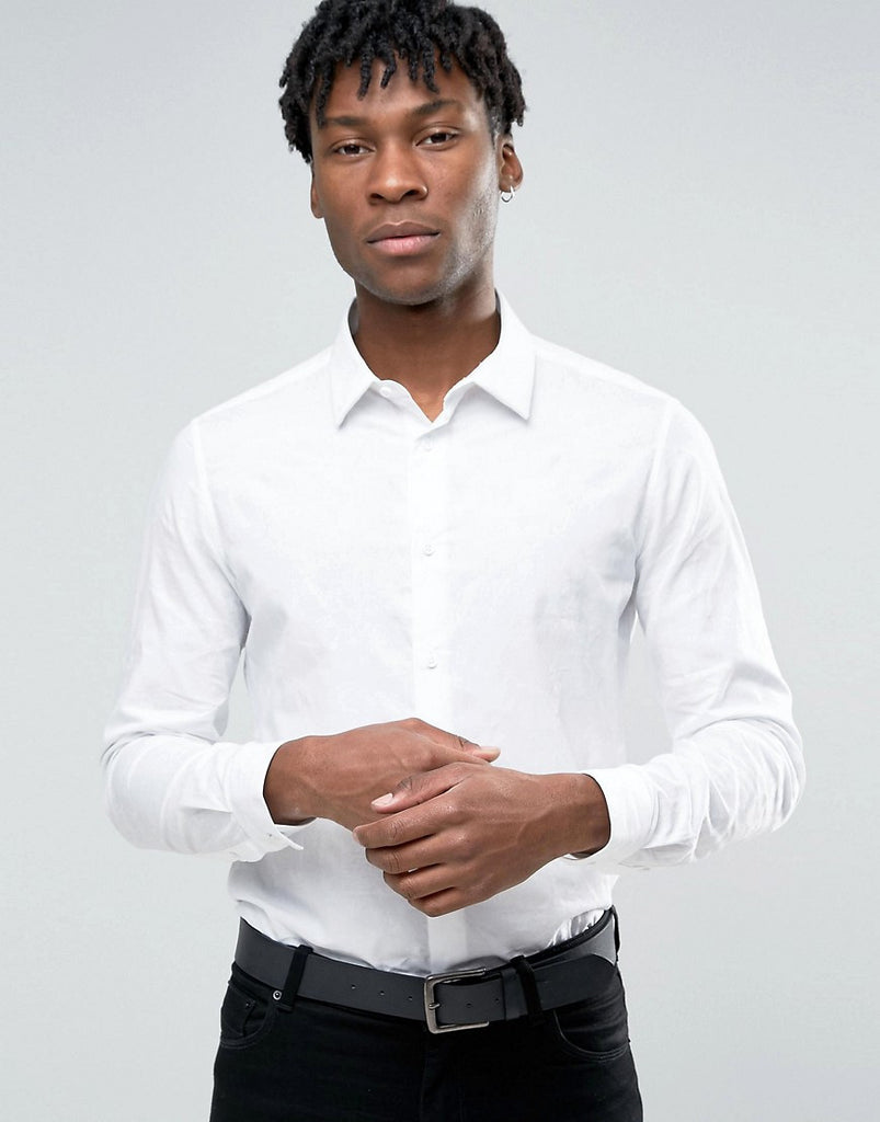 Devils Advocate Formal Printed Slim Fit Shirt