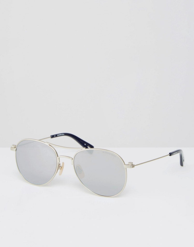 G-Star Branco Aviator Sunglasses In Silver