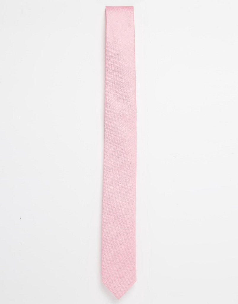 Devils Advocate Plain Tie In Pale Pink