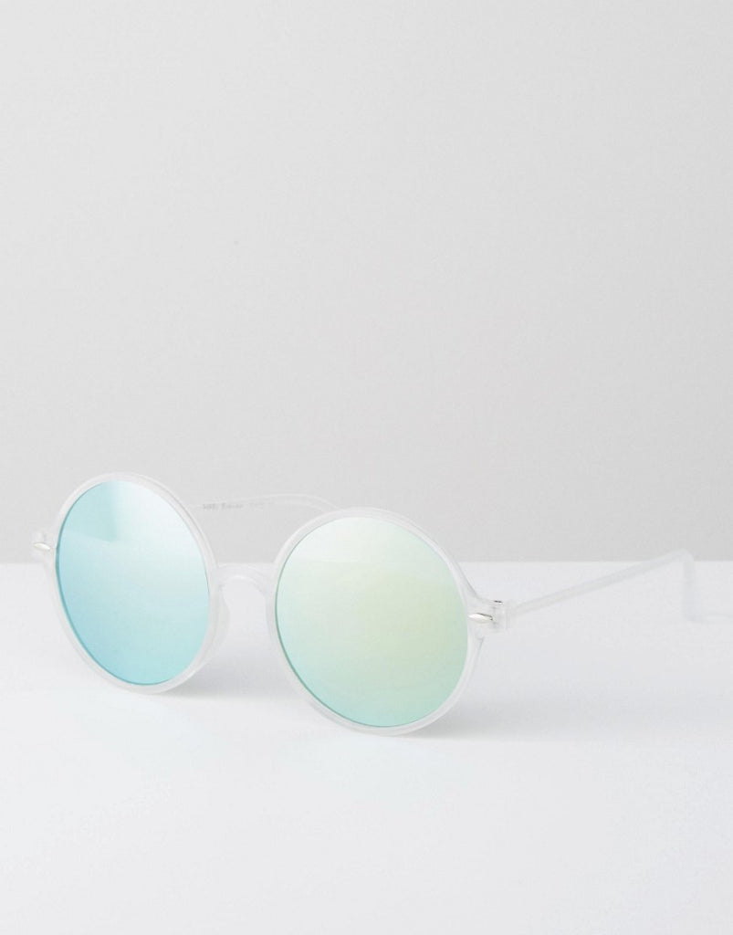 7X Round Sunglasses With Green Revo Lense