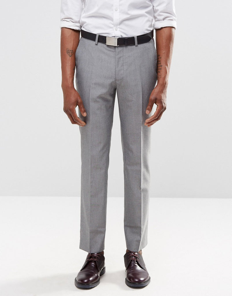 Harry Brown Slim Fit Suit Pants in Light Gray